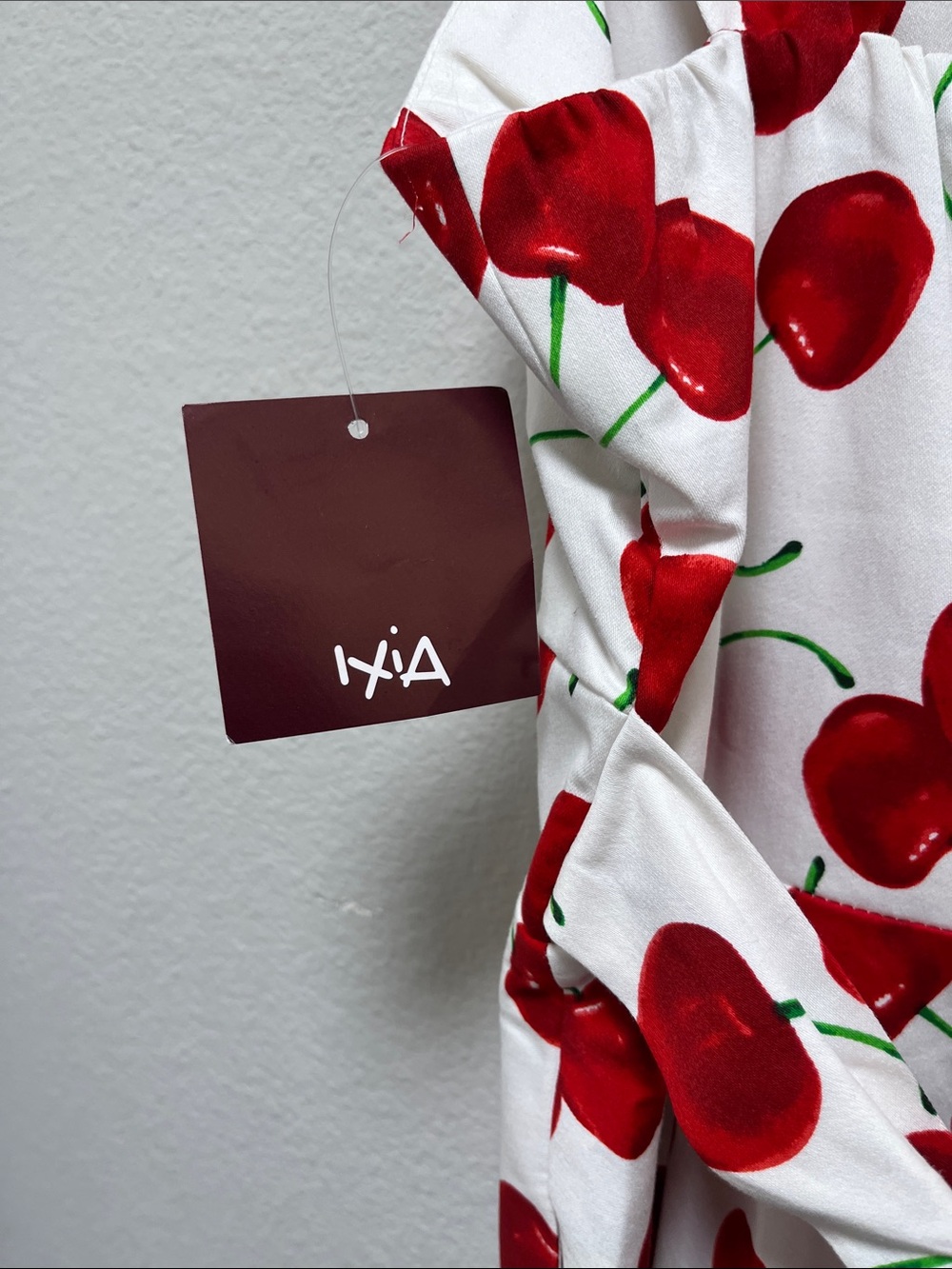 Ixia Cherry Print Dress, Size Large - Picture 3 of 3